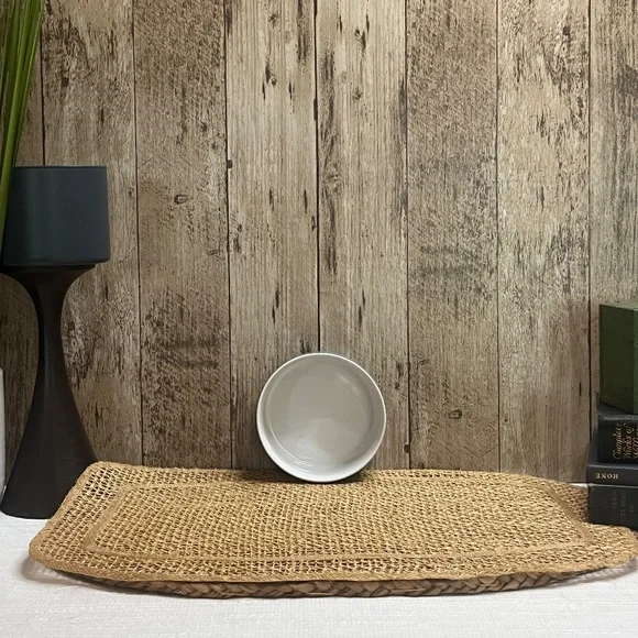 Ceramic Storage Jar w/ Bamboo Lid | Teal Embossed Sugar Tea Container (Teal) - Picture 2 of 4